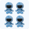 Bluudud Plush 4PCS